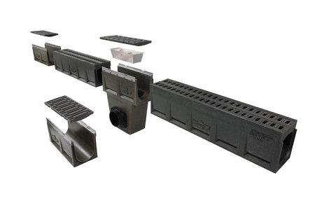 The flexible combination of the Mono-Fortis with flush boxes and drainage units allows for all kinds of options when putting together functional and extremely robust linear drainage.
