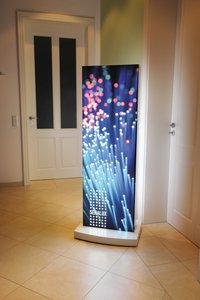Large-scale LED poster displays for trade fairs, business rooms or entrances count among the product innovations offered by the company Brink Systembau.