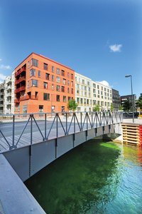 In het kader van dit grootste woningbouwproject in de regio Kopenhagen ontstond in de directe omgeving van het schiereiland Teglholmen nog een woonwijk.  Foto: Richard Brink GmbH & Co.