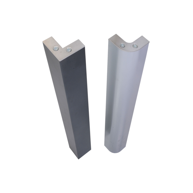 Choice of rounded or square aluminum posts