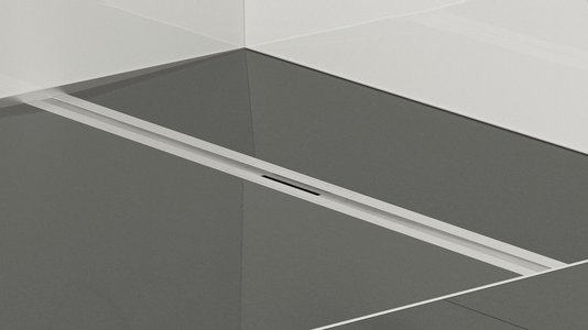 Le receveur en acier inoxydable « Atrium » intègre toujours une pente qu’il n’est donc pas nécessaire de réaliser sur place.  Photo : Richard Brink GmbH & Co. KG