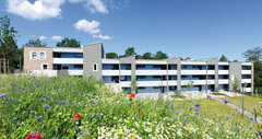 A block of 25 flats across multiple floors was built in Detmold as social housing.