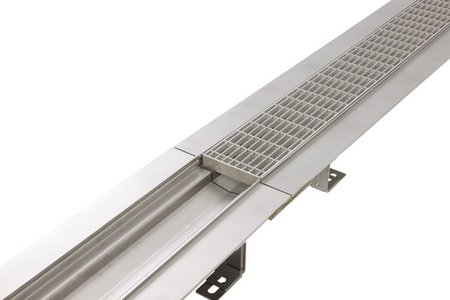 The stainless steel Parco channel comes in lengths of one, two or three metres as standard and can be further extended using connectors.  Custom dimensions can also be manufactured to the client’s specification