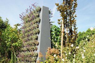 Die Pflanzwand verschönert Gärten und bietet mehr Platz zum Gärtnern in die Höhe