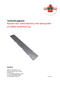 Download: Rooster voor zware belasting met veersysteem en vlakke randafwerking DN 200