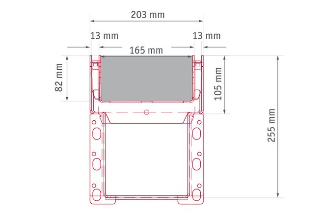 Wider version for block widths of 163 mm