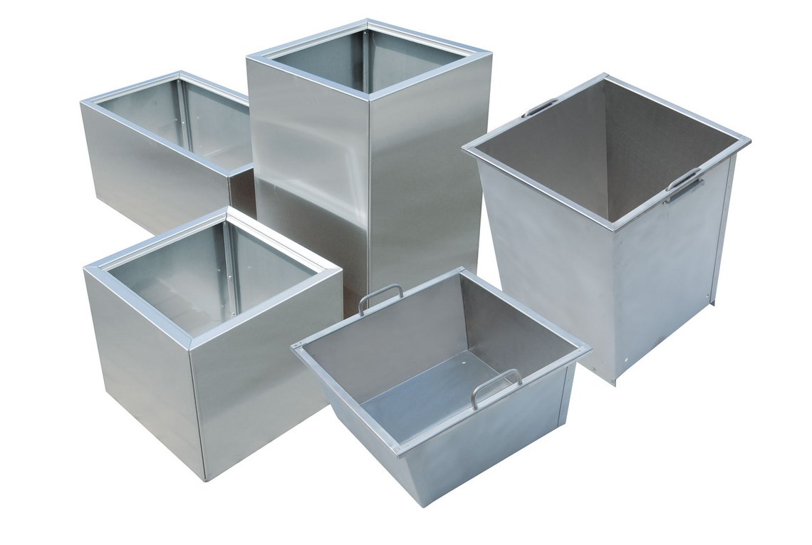 Plant box with plant trough inserts