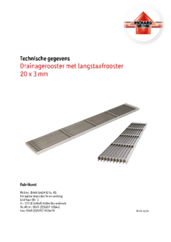 Download: Drainagerooster met langstaafrooster 20 x 3 mm