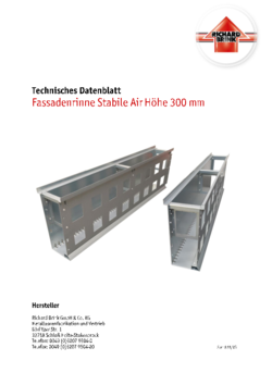 Download: Fassadenrinne Stabile Air <br>300 mm Höhe
