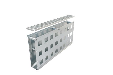 The functional façade channels are manufactured in lengths of 1,000 mm as standard. In addition to different standard inlet widths and heights, Richard Brink GmbH & Co. KG also manufactures custom dimensions. 