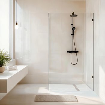 With its Atrium shower tray, the company Richard Brink satisfies the highest standards when it comes to creating modern shower areas.  Photo: Richard Brink GmbH & Co. KG