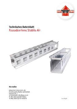 Download: Fassadenrinne Stabile Air