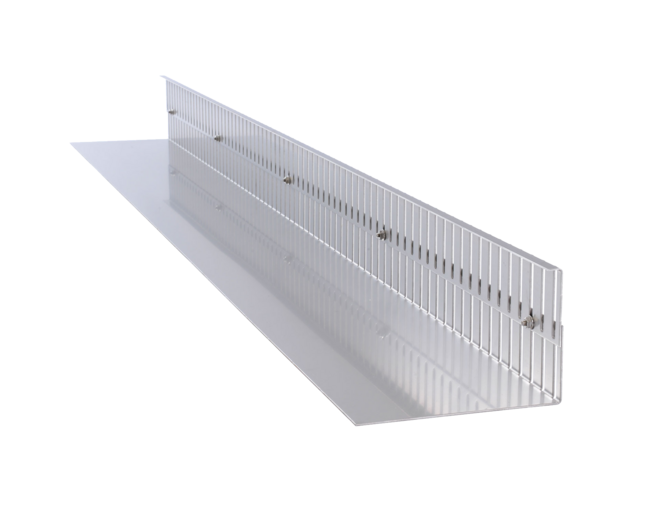 Höhenverstellbare Kiesfangleiste Silex aus Aluminium von Richard Brink mit Schrauben zur Höhenverstellung