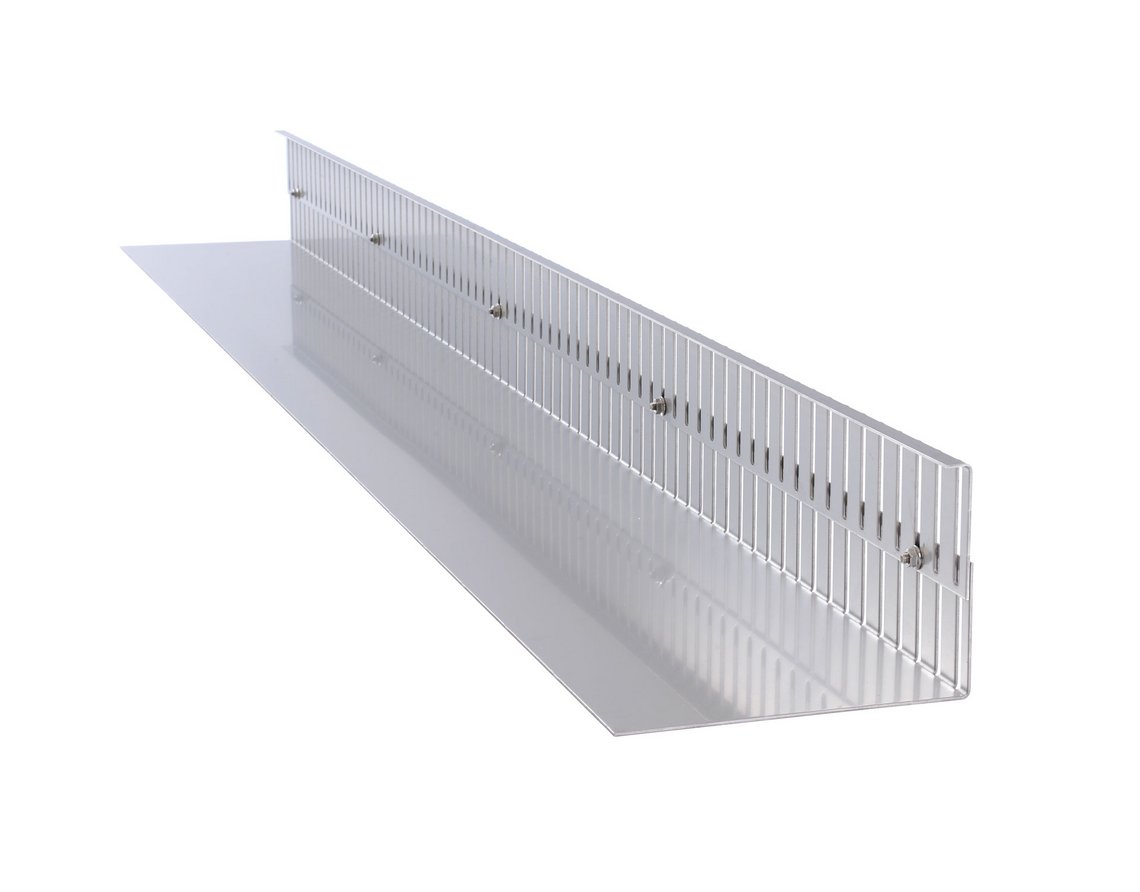 Höhenverstellbare Kiesfangleiste Silex aus Aluminium von Richard Brink mit Schrauben zur Höhenverstellung