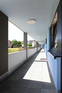 As the balconies are so exposed, the project managers put special criteria in place for the drainage solution used in the open-air walkways.