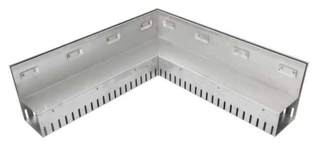 Extensive range of accessories available, such as internal corners in 500x500 mm