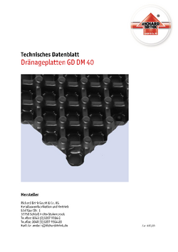 Download: Drainageplatten GD DM 40