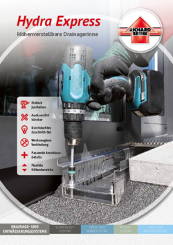Download: Höhenverstellbare Drainagerinne Hydra Express