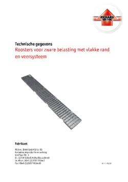 Download: Roosters voor zware belasting met vlakke rand en veersysteem