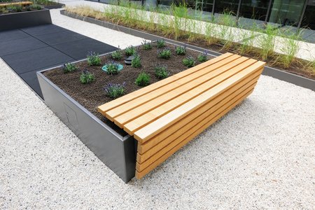 The plans also incorporated benches that would be fitted to one side of four of the raised beds. 