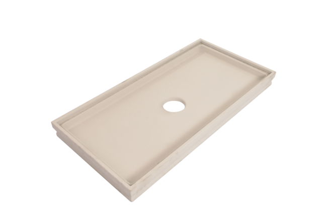 Available with and without recess or drain connection