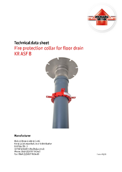 Download: Fire protection collar for floor drain