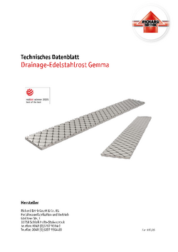 Download: Drainage-Edelstahlrost Gemma