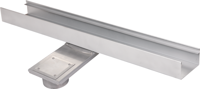 Zusätzlicher Laibungsablauf für direkten Rohranschluss