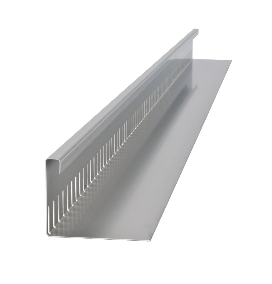 Kiesfangleiste Silex Fix von Richard Brink in fester Bauhöhe mit drei Kantungen aus Aluminium oder Edelstahl V2A