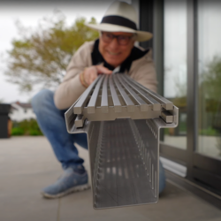 Drainagerinne  Stabile verbaut von Peter Berghald