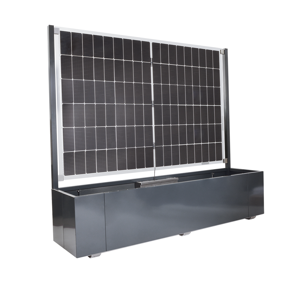 Pflanzkasten mit Solarpanel „Modular Sol“